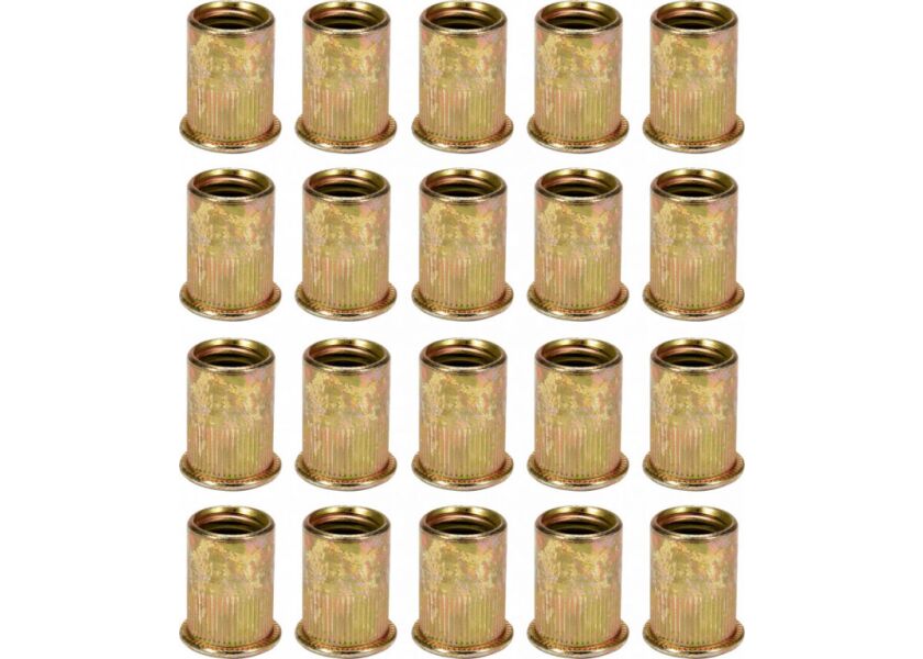 Oceľové nitovacie matice M6, 20ks - YT-36473