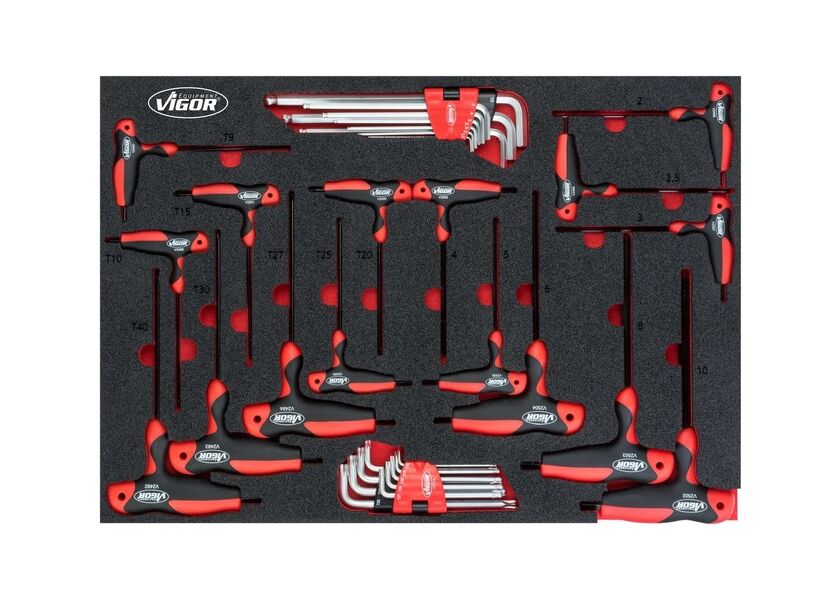 Sada úhlových šroubováků a s T-rukojetí