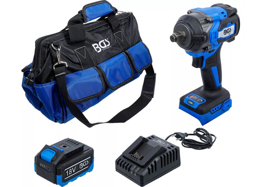 Sada AKU rázového uťahováka, 550 Nm, 18 V - BGS 7390