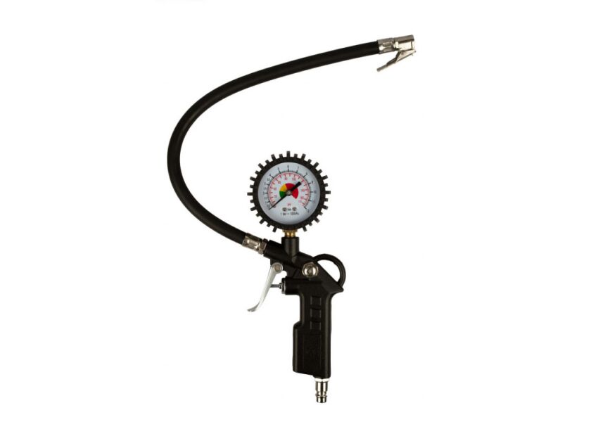 Pištoľ na hustenie pneu s manometrom, rýchlospojka 1/4
