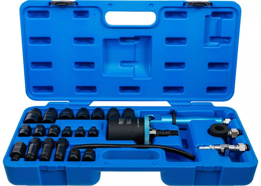 Pneumatická sada vyťahovákov na vstrekovače s adaptérmi v kufri - B74512