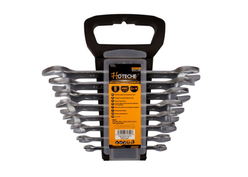 Sada plochých kľúčov v plastovom držiaku 8 ks - HT191008