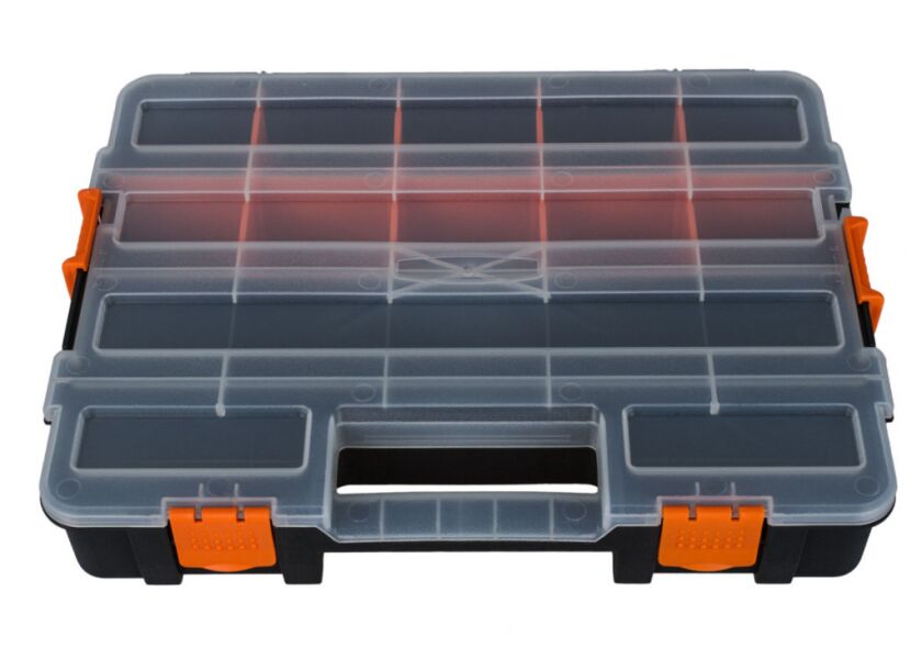 Plastový kufrík na drobný materiál, 17 priehradiek - MW382