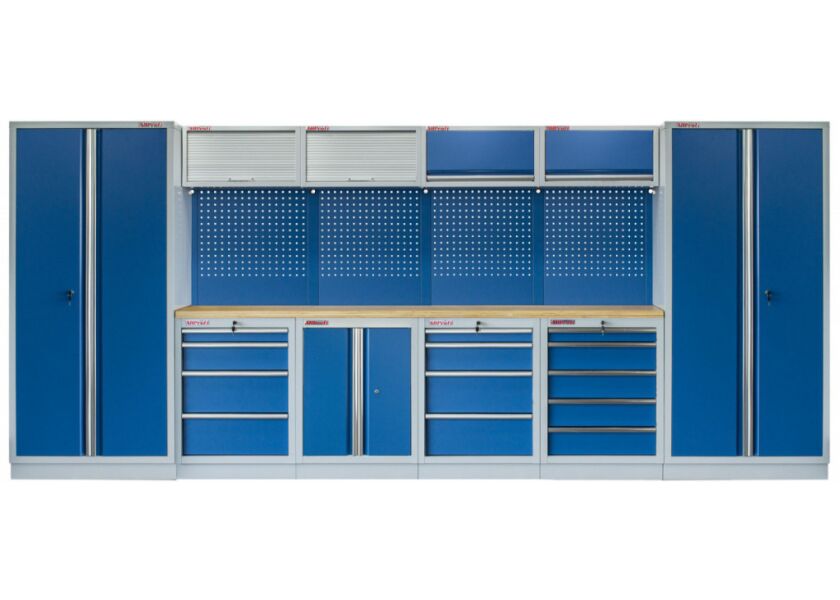 Kvalitný PROFI BLUE dielenský nábytok - 4535 x 2000 x 495 mm - MTGS1300A1