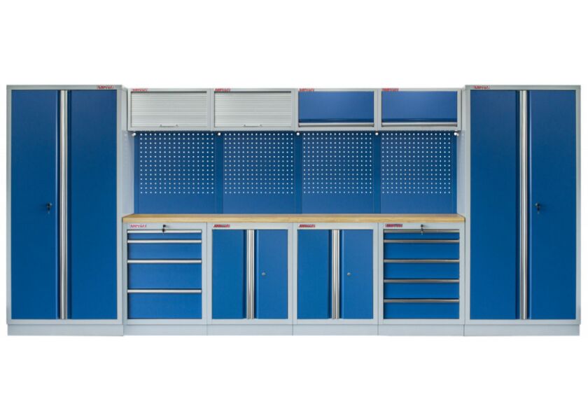 Kvalitný PROFI BLUE dielenský nábytok - 4535 x 2000 x 495 mm - MTGS1300AA1