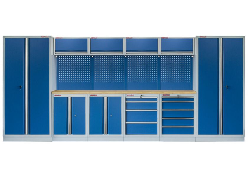 Kvalitný PROFI BLUE dielenský nábytok - 4535 x 2000 x 495 mm - MTGS1300AA2