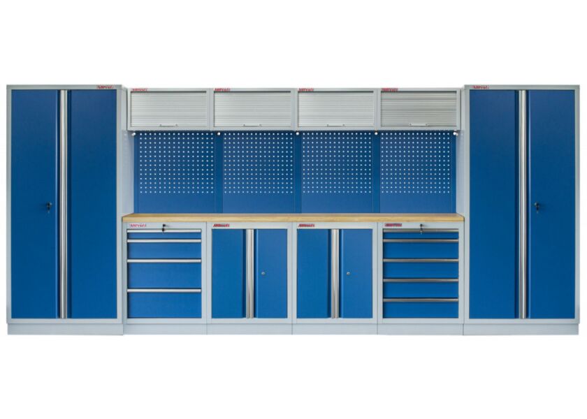 Kvalitný PROFI BLUE dielenský nábytok - 4535 x 2000 x 495 mm - MTGS1300AA3