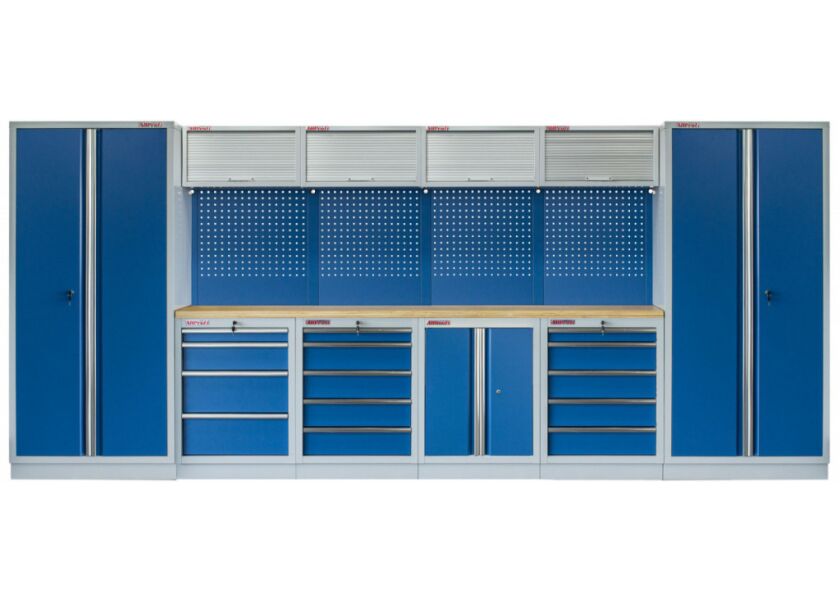 Kvalitný PROFI BLUE dielenský nábytok - 4535 x 2000 x 495 mm - MTGS1300AI