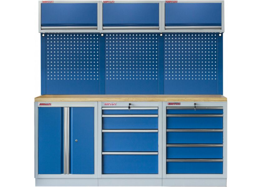 Zostava 6 ks PROFI BLUE dielenského nábytku 2040 x 495 x 2000 mm - MTGS1300BC