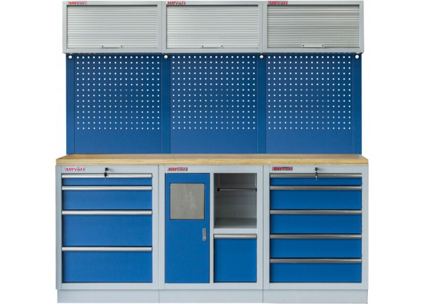 Zostava 6 ks PROFI BLUE dielenského nábytku 2040 x 495 x 2000 mm - MTGS1301RRRDD