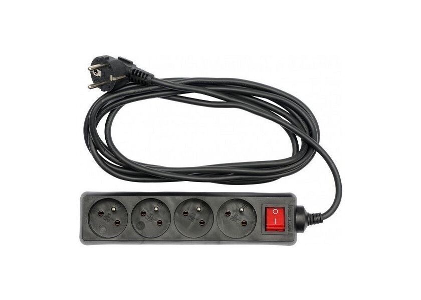 Kábel predlžovací s vypínačom, 1,5 m, 4 zásuvky, typ E - TO-72630