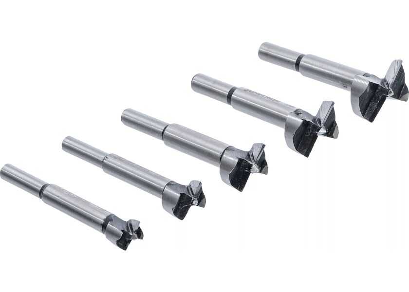 Sada 5 kusov forstnerových vrtákov BGS s valcovou stopkou - B92025