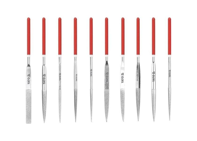 Sada pilníků jehlových diamantových 4 x 160 mm 10 ks 50 mm