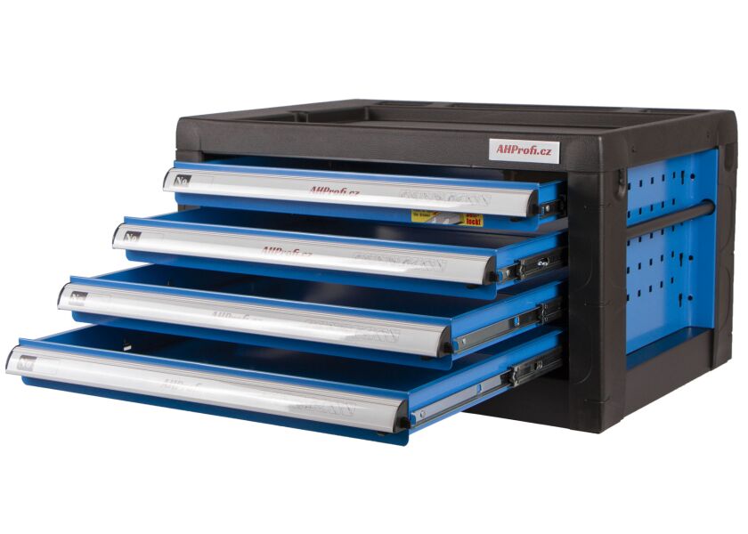 Prenosná skrinka na náradie, 4 zásuvky, 690x460x405mm - AH01000