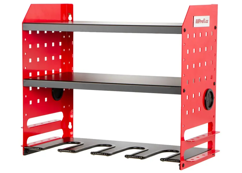 Nástenný držiak AKU náradie Standard, 4 priehradky, 2 police - AH019716