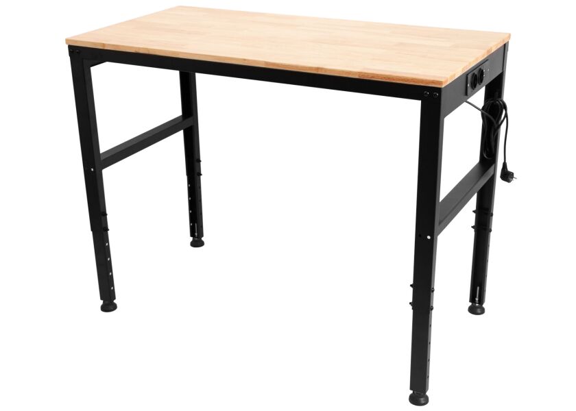 Pracovný stôl s nastaviteľnou výškou, zásuvka 230V, nosnosť 500 kg - AH1220
