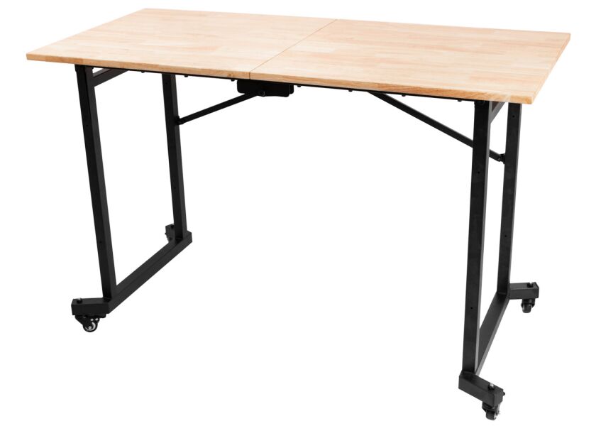 Pojazdný skladací stôl do dielne, 1400 x 650 x 900 mm, nosnosť 150 kg - AH1400