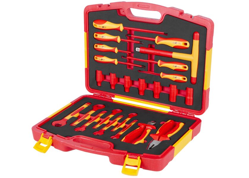 Elektrikárská sada náradia v plastovom kufri, 24 ks - AH5101
