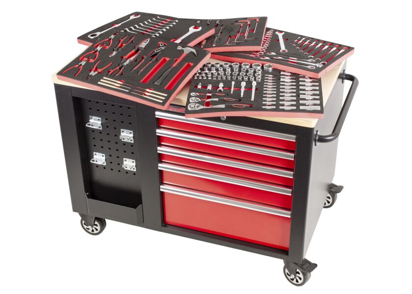 Dielenský vozík COLOSSUS na náradie 360, s vybavením