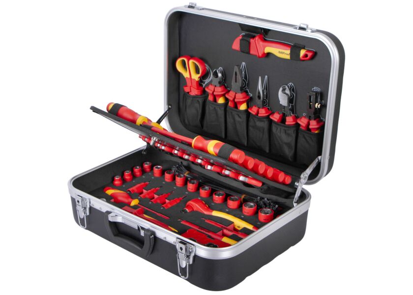 Profesionálna sada elektrikárského náradia v ABS kufri, 184 ks - AH803184