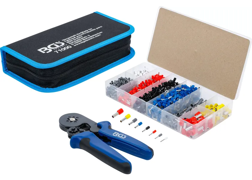 Krimpovacie kliešte, 0,25 - 10 mm2, sada - BGS 71000