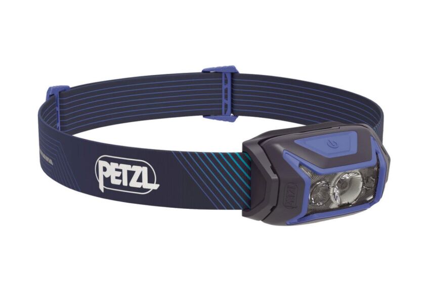 Čelovka Petzl Actik Core v modrej farbe s dvoma LED diódami a reflexným pásikom - E065AA01