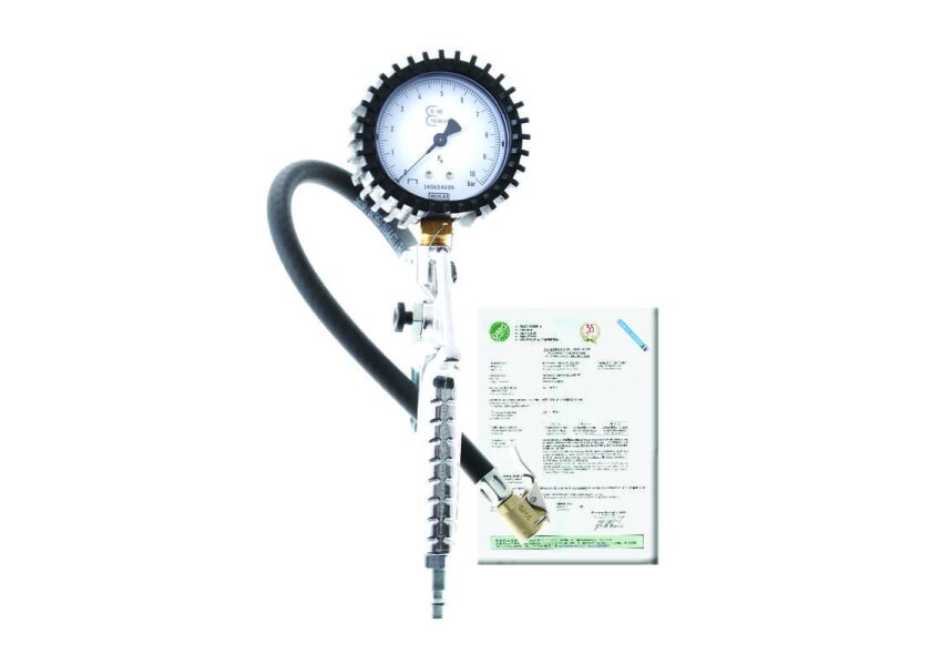 Hustič pneu s manometrom OMG73, 0-10 bar - F10245