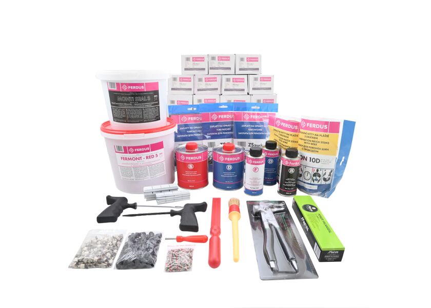 Sada spotrebného materiálu pre pneuservis nákladných vozidiel, 611 ks - F10501