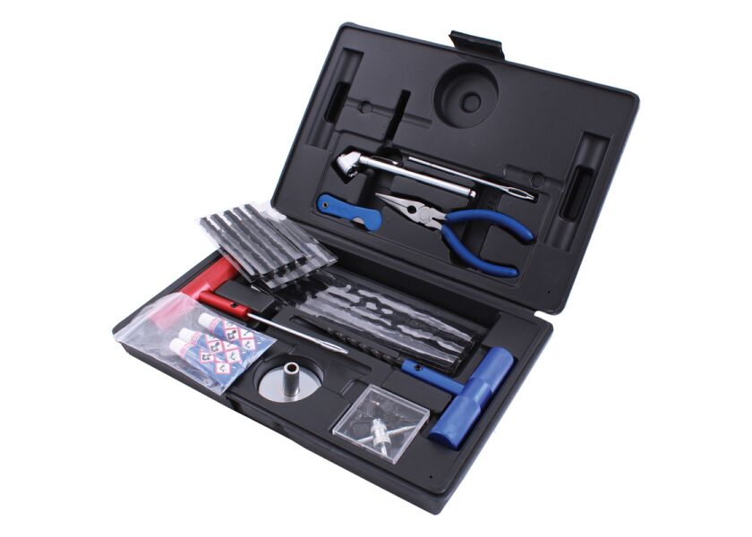 Opravná sada na bezdušové pneumatiky v kufríku, 40 ks - F880