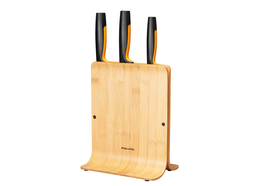 Sada nožov Fiskars Functional Form v bambusovom bloku, 3 ks - 1057553