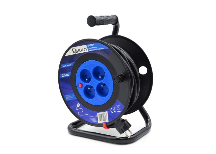 Predlžovací kábel 25 m na bubne so štyrmi zásuvkami 230V - G17501