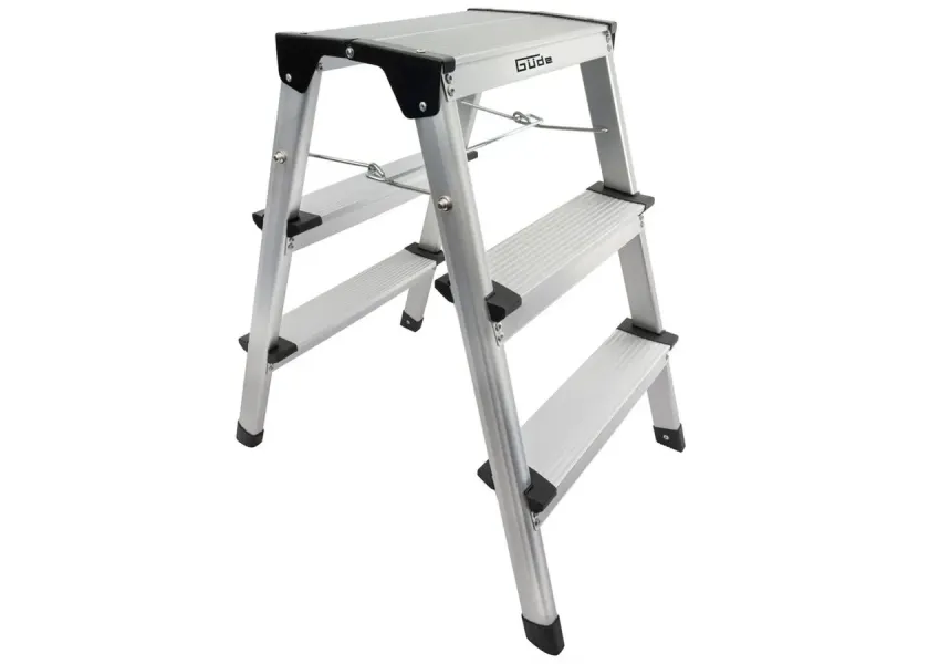 Obojstranné hliníkové schodíky Güde GAT 3S, 2x3 stupne, max. záťaž 150 kg - GU40964