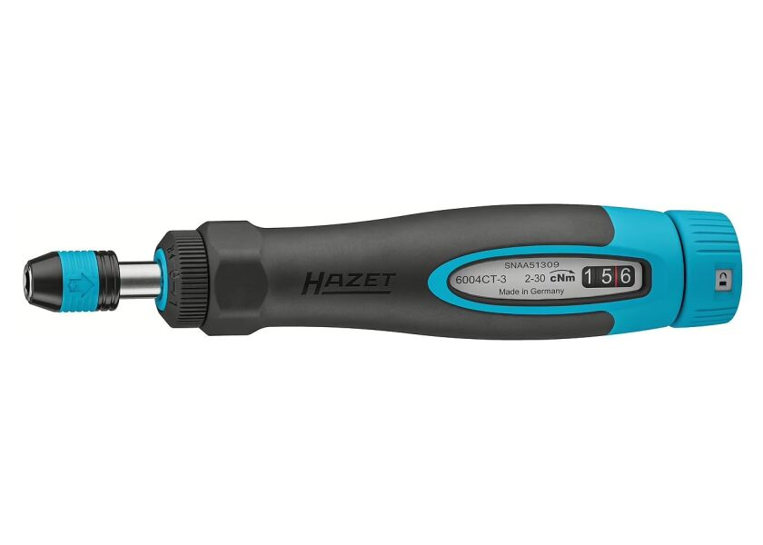 Momentový skrutkovač Hazet 6004CT-3 s digitálnym ukazovateľom momentu 0,02–0,3 Nm - HA260027