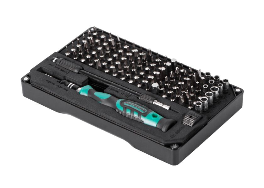 Sada bitov s adaptérom na jemnú mechaniku, 106 ks - HT251106