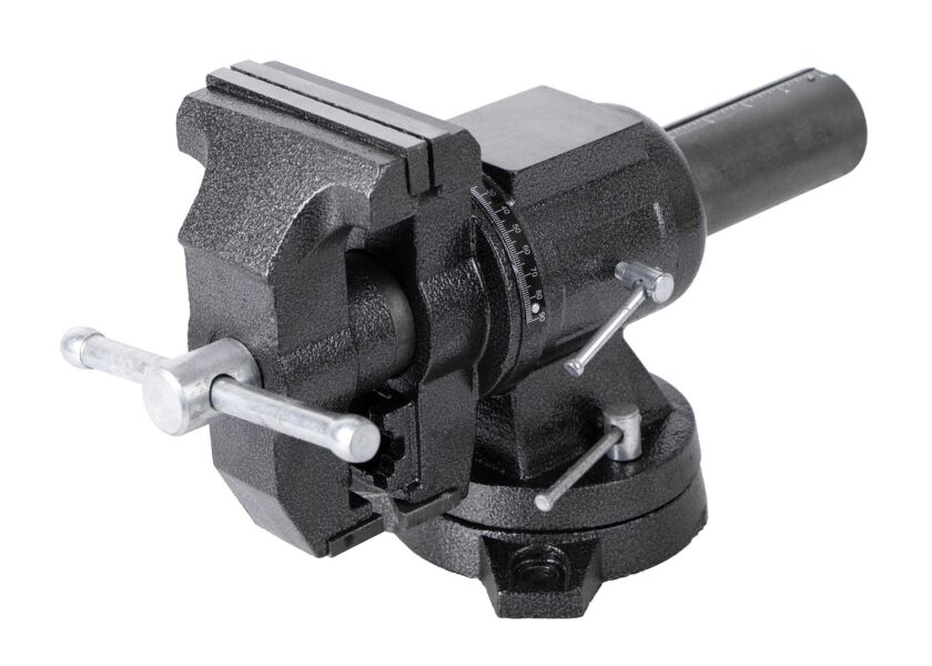 Dielenský zverák s otočným telom a základňou, 125 mm - HT300155