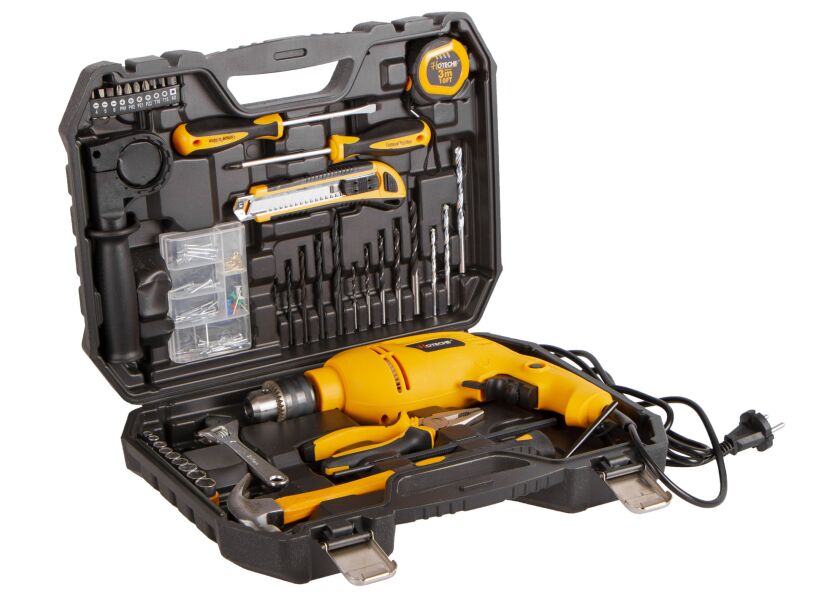 Sada náradia v kufri s el. vŕtačkou, 101 ks - HTP800212