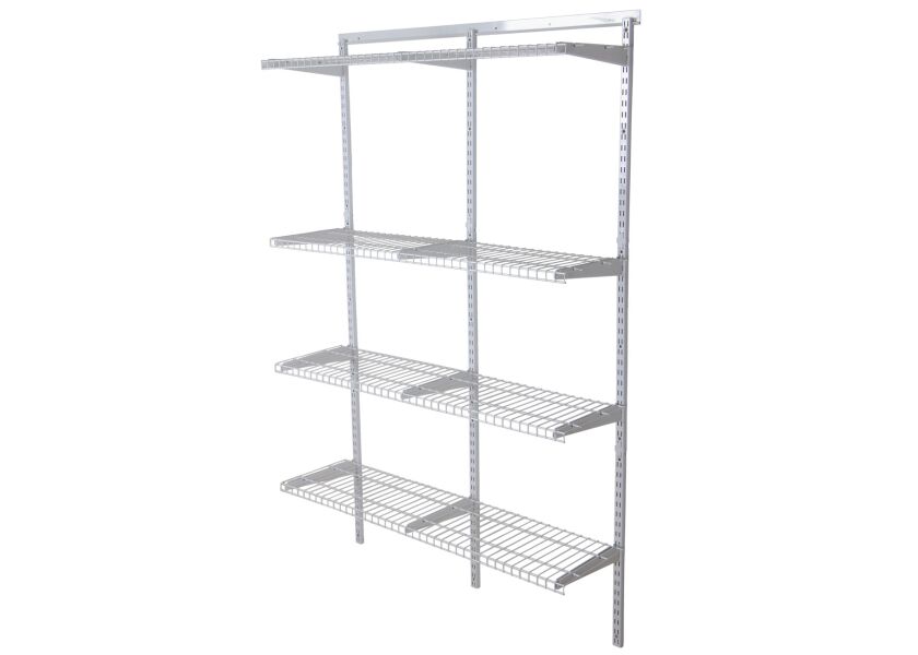 Závesný drôtený regál, 4 police, 1200 x 300 x 1800 mm - JJ5006