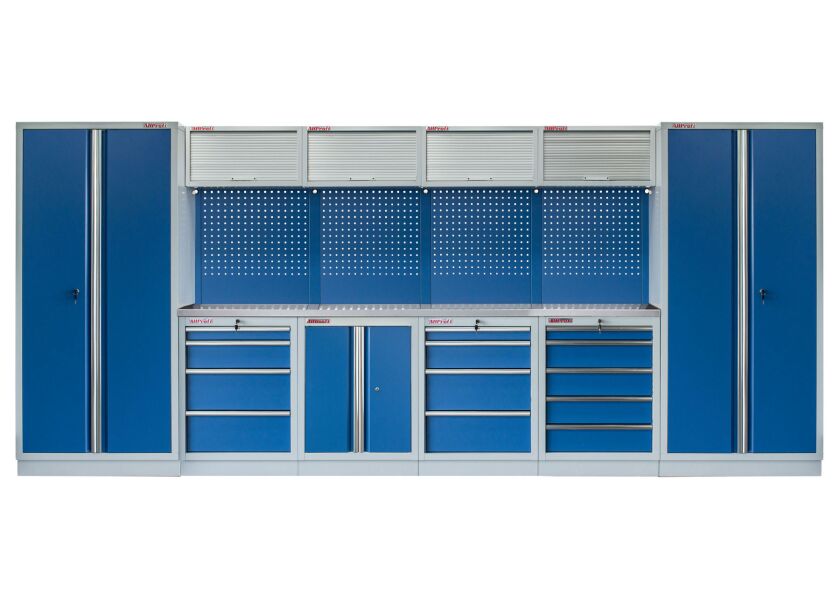 Kvalitný PROFI BLUE dielenský nábytok - 4535 x 2000 x 495 mm - MTGS1300A33
