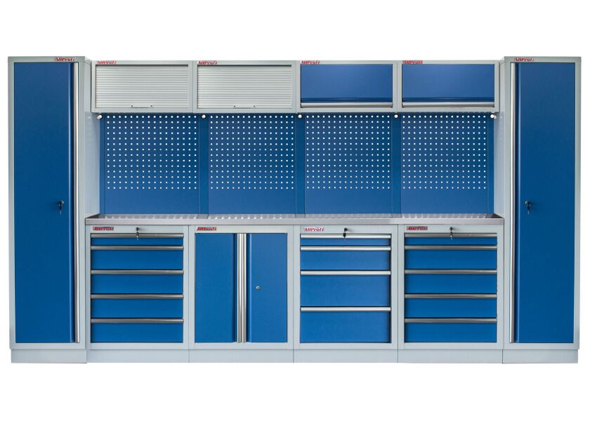 Kvalitný PROFI BLUE dielenský nábytok 3920 x 495 x 2000 mm - MTGS1300AZ