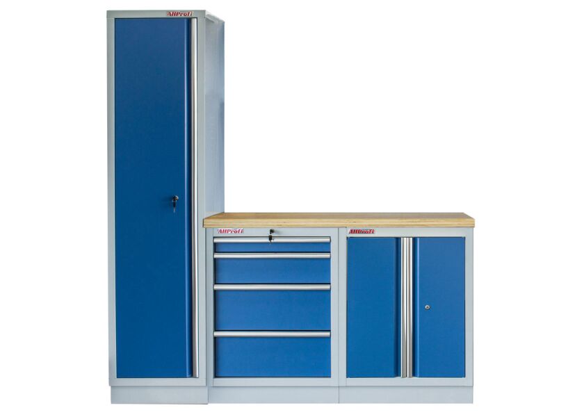 Zostava kvalitného PROFI BLUE dielenského nábytku 4 ks - MTGS1300BAL06
