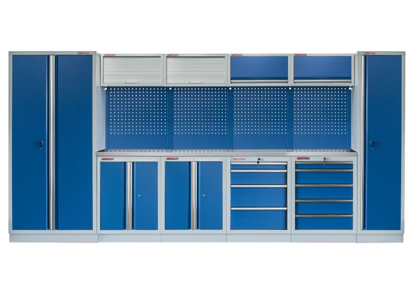 Kvalitný PROFI BLUE dielenský nábytok 4235 x 495 x 2000 mm - MTGS1300BB4
