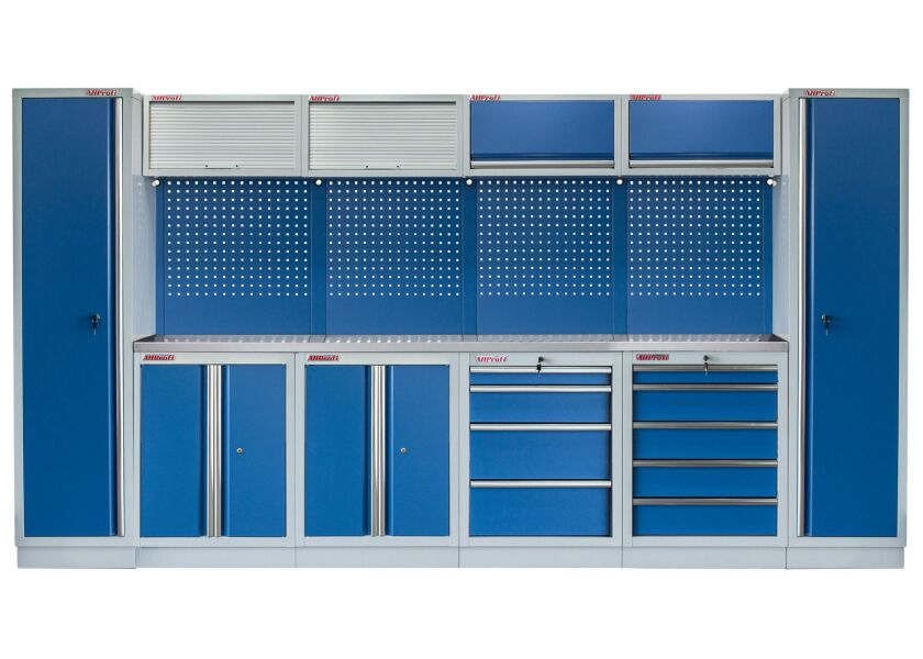 Kvalitný PROFI BLUE dielenský nábytok 3920 x 495 x 2000 mm - MTGS1300BB7