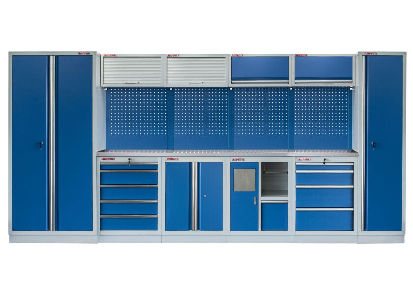 Kvalitný PROFI BLUE dielenský nábytok 4235 x 495 x 2000 mm - MTGS1301AF