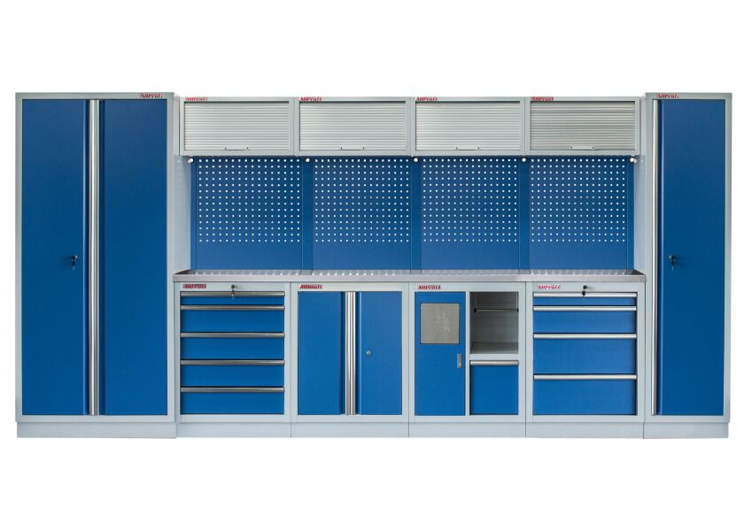 Kvalitný PROFI BLUE dielenský nábytok 4235 x 495 x 2000 mm - MTGS1301AL
