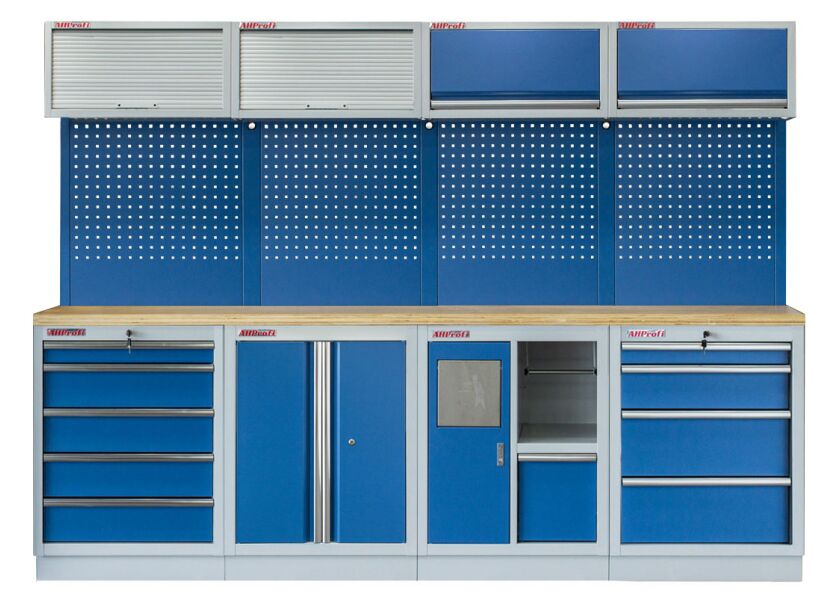 Zostava PROFI BLUE dielenského nábytku 2720 x 495 x 2000 mm - MTGS1301BB