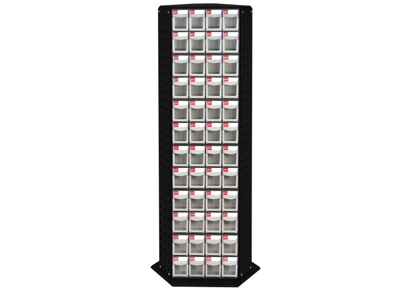 Otočný kovový dielenský organizér so 144 zásuvkami - RFO-8144