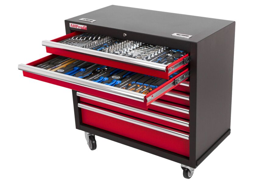 Dielenský vozík s náradím, 7 zásuviek - RTGC1307WBAL