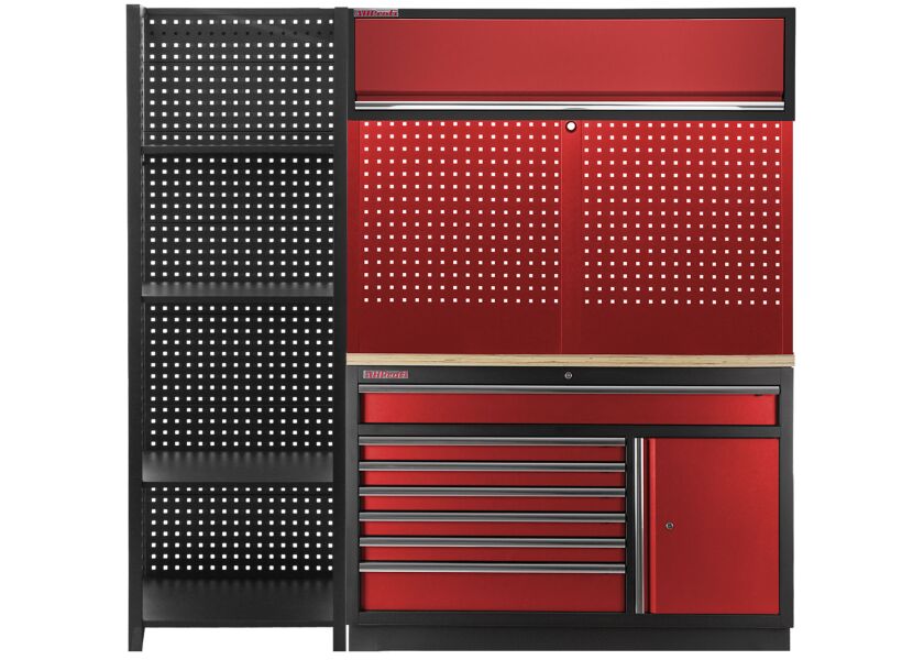 Dielenská zostava PROFI RED s úzkym regálom - RTGC1371RBAL1