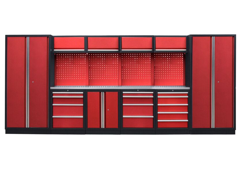 Kvalitný PROFI RED dielenský nábytok - 4535 x 2000 x 495 mm - RTGS1300A22