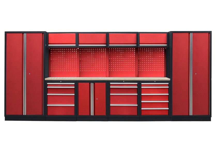 Kvalitný PROFI RED dielenský nábytok - 4535 x 2000 x 495 mm - RTGS1300A2